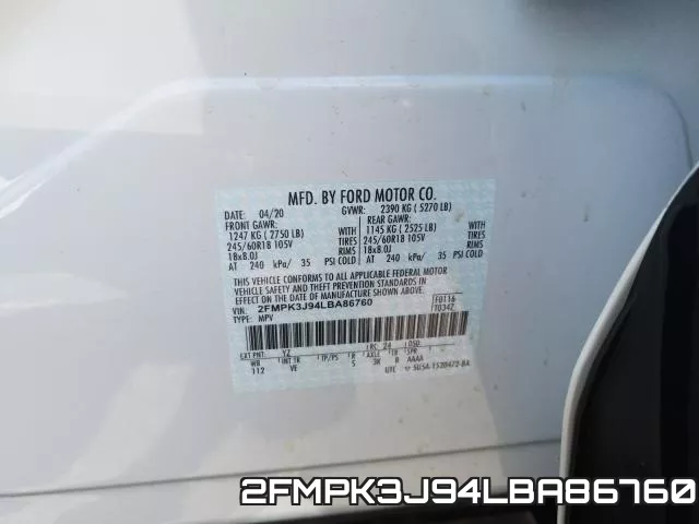 2FMPK3J94LBA86760 фото 2