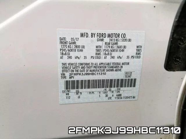 2FMPK3J99HBC11310 фото 2