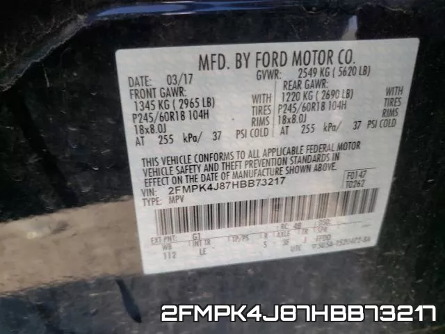 2FMPK4J87HBB73217 фото 2