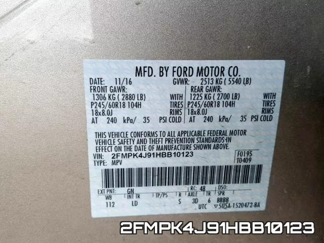 2FMPK4J91HBB10123 фото 2