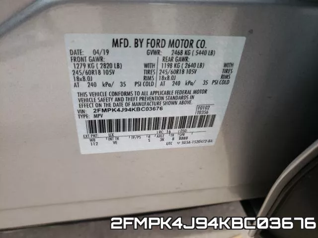 2FMPK4J94KBC03676 фото 2
