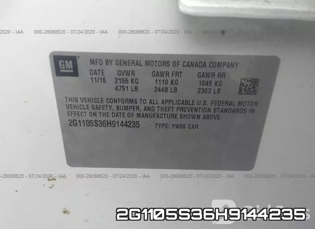 2G1105S36H9144235 фото 10