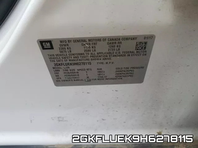 2GKFLUEK9H6278115 фото 2