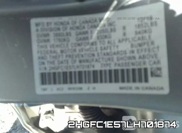 2HGFC1E57LH701874 фото 10