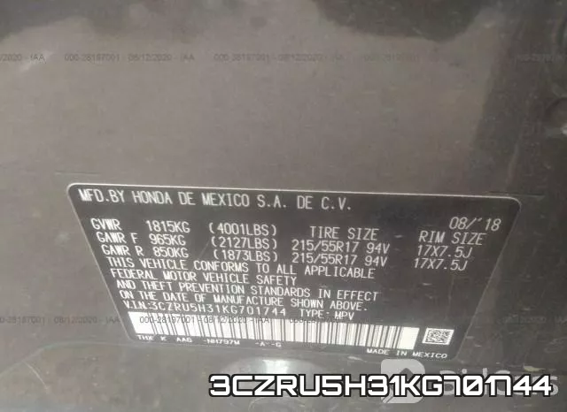 3CZRU5H31KG701744 фото 10