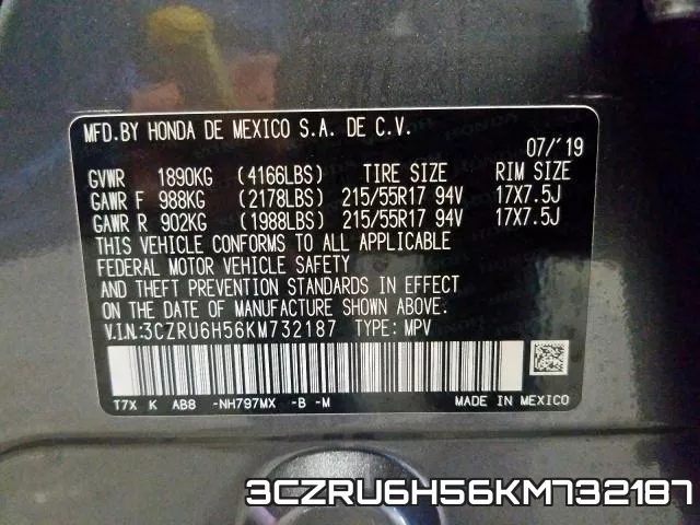 3CZRU6H56KM732187 фото 2