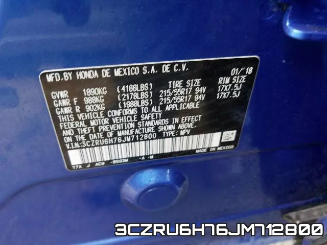 3CZRU6H76JM712800 фото 2