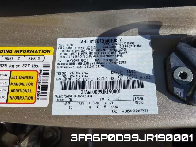 3FA6P0D99JR190001 фото 2