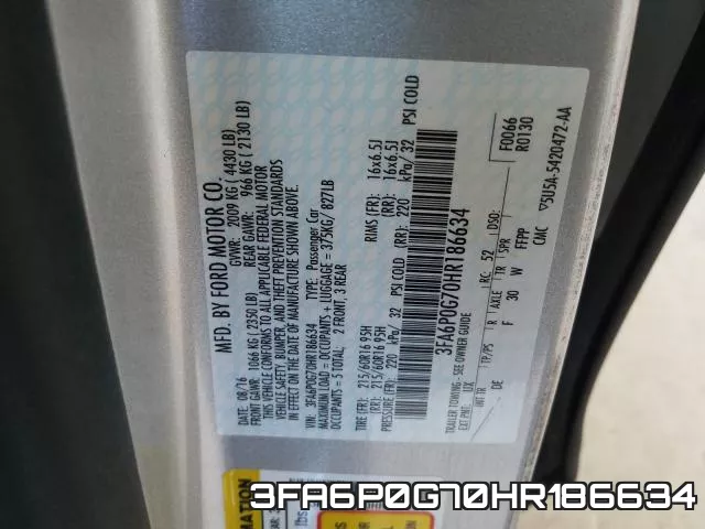 3FA6P0G70HR186634 фото 2