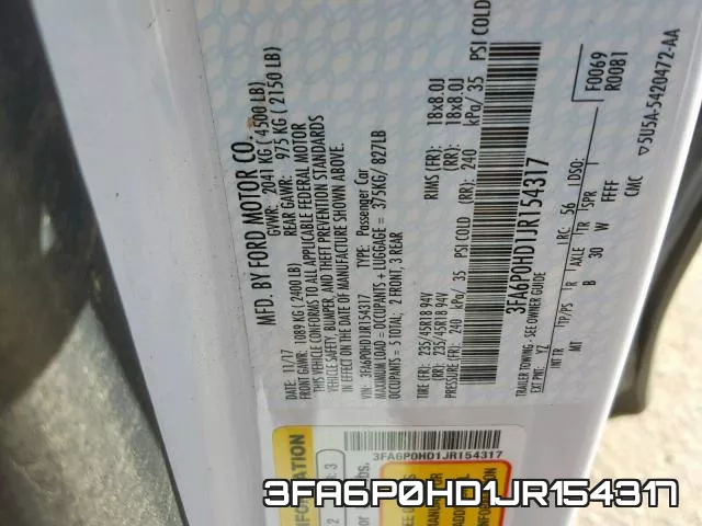 3FA6P0HD1JR154317 фото 2