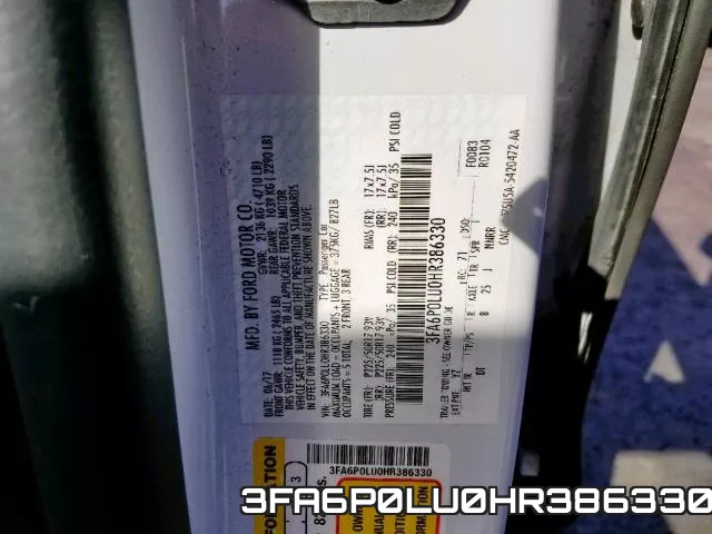 3FA6P0LU0HR386330 фото 2
