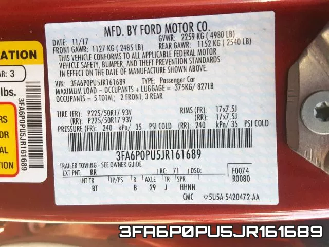 3FA6P0PU5JR161689 фото 2