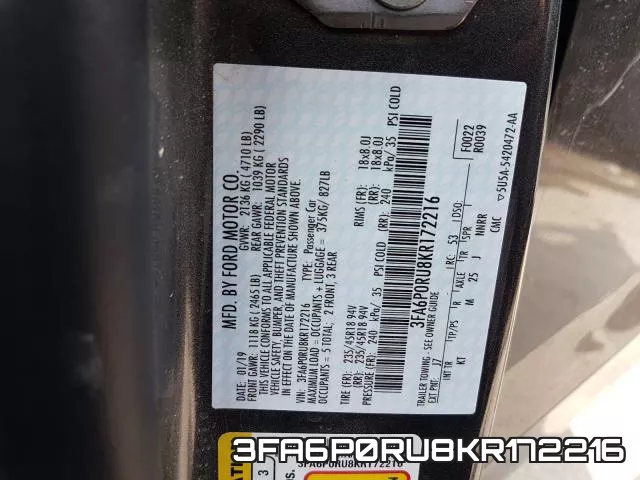 3FA6P0RU8KR172216 фото 2