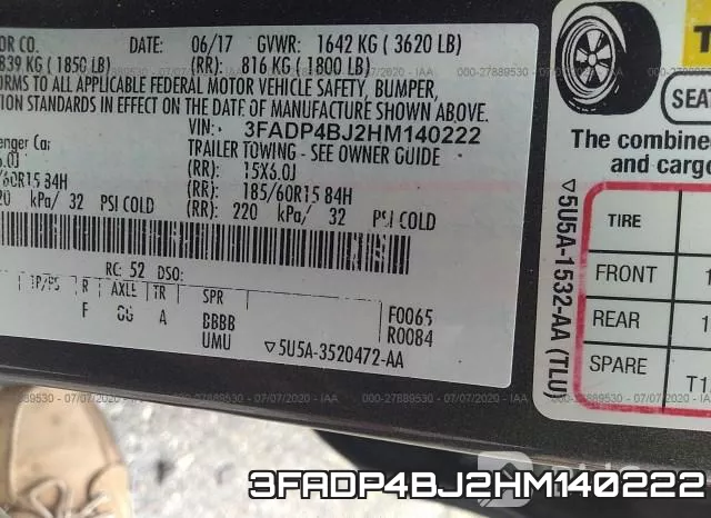 3FADP4BJ2HM140222 фото 10