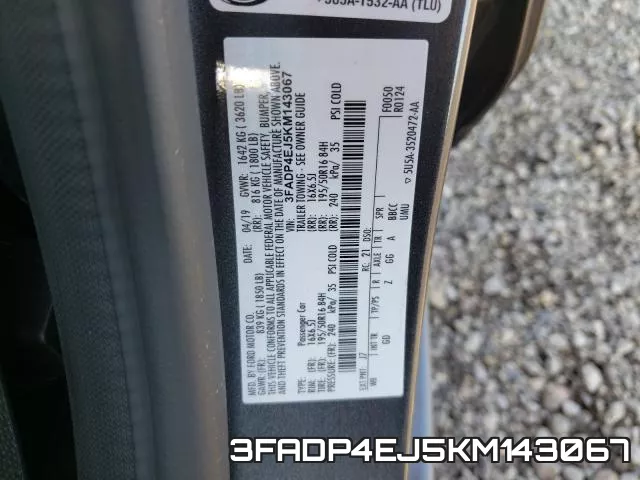 3FADP4EJ5KM143067 фото 2