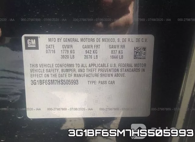 3G1BF6SM7HS505993 фото 10