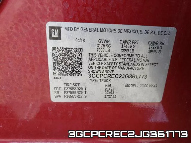 3GCPCREC2JG361773 фото 2