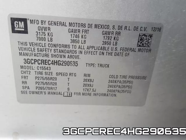 3GCPCREC4HG290635 фото 2