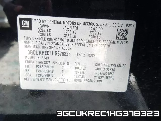 3GCUKREC1HG378323 фото 2