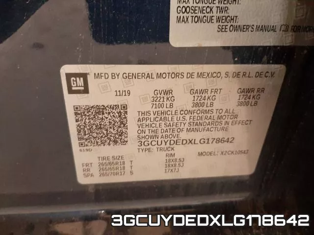 3GCUYDEDXLG178642 фото 2
