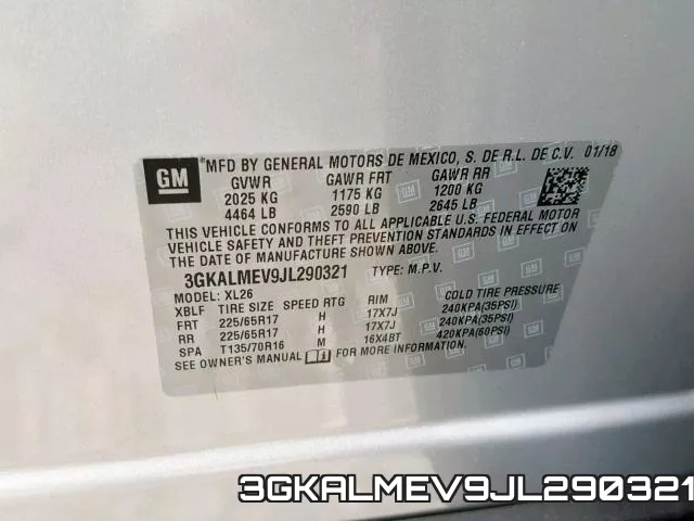 3GKALMEV9JL290321 фото 2
