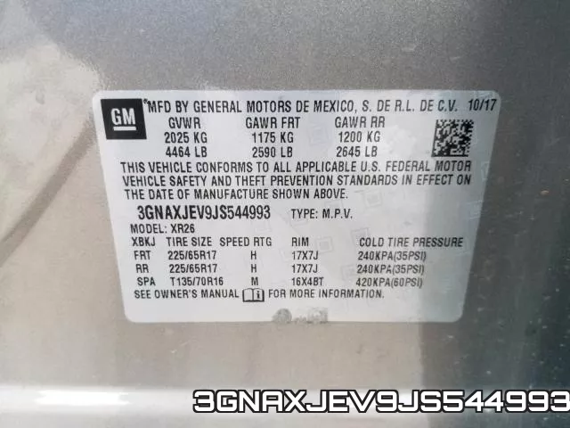3GNAXJEV9JS544993 фото 2
