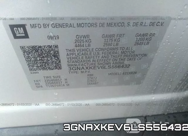 3GNAXKEV6LS556432 фото 10