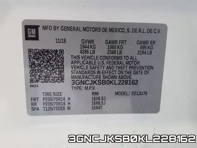 3GNCJKSB0KL228162 фото 2