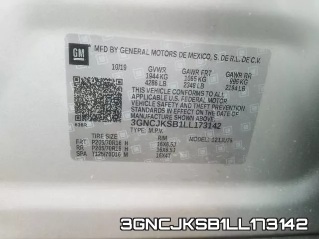 3GNCJKSB1LL173142 фото 2