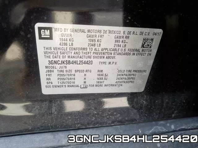 3GNCJKSB4HL254420 фото 2