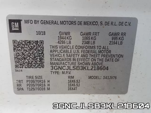 3GNCJLSB3KL218604 фото 2