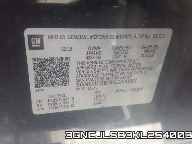 3GNCJLSB3KL254003 фото 2