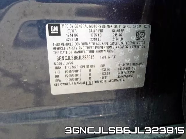 3GNCJLSB6JL323815 фото 2