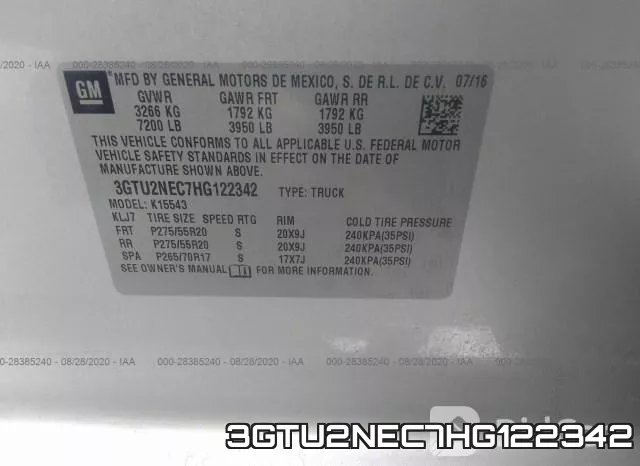 3GTU2NEC7HG122342 фото 10