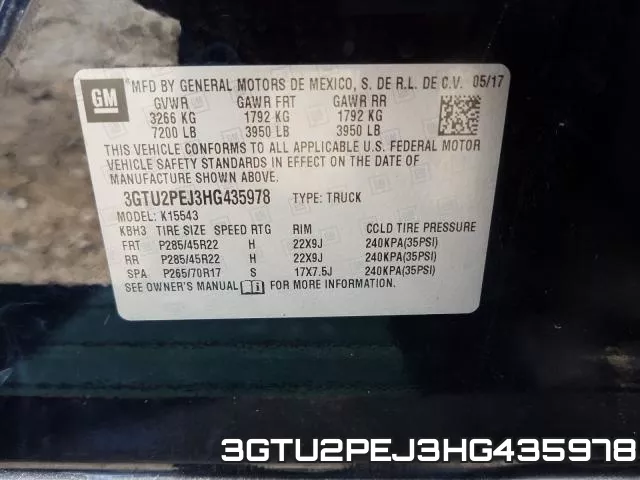 3GTU2PEJ3HG435978 фото 2