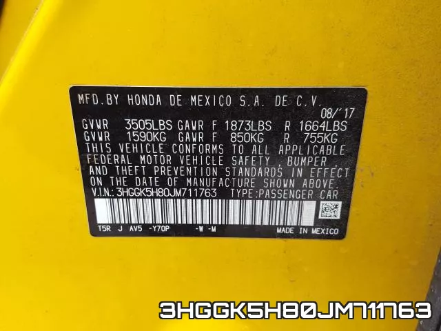 3HGGK5H80JM711763 фото 2