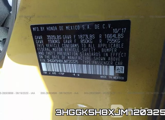 3HGGK5H8XJM720325 фото 10
