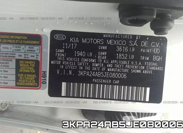 3KPA24AB5JE080006 фото 10
