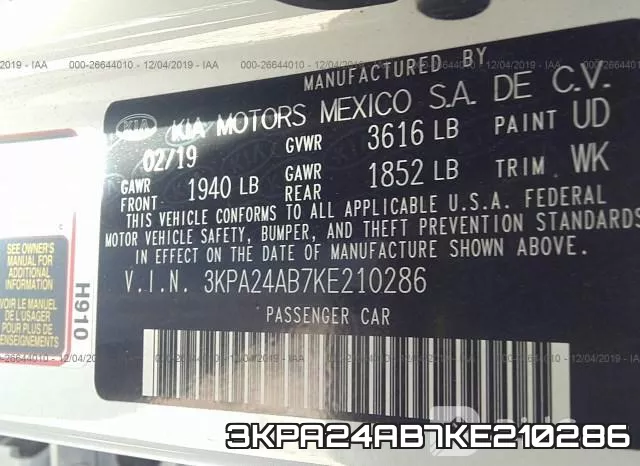 3KPA24AB7KE210286 фото 10