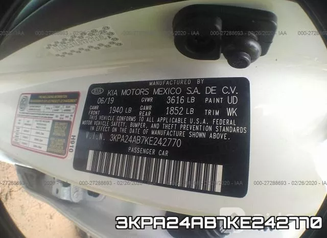 3KPA24AB7KE242770 фото 10