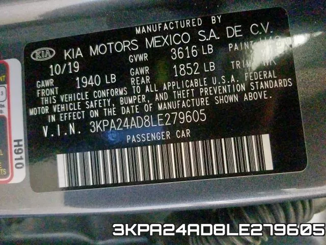 3KPA24AD8LE279605 фото 2