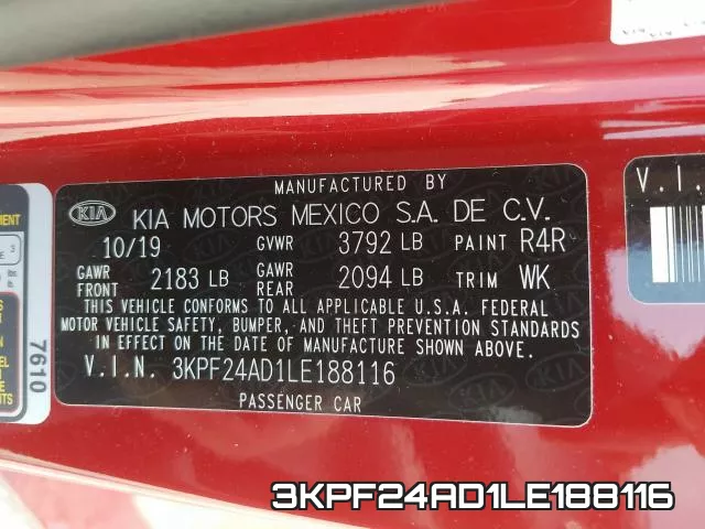 3KPF24AD1LE188116 фото 2
