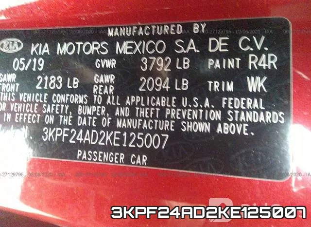 3KPF24AD2KE125007 фото 10