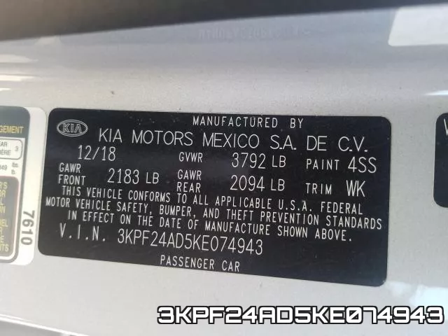 3KPF24AD5KE074943 фото 2