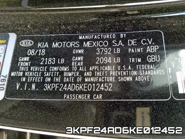 3KPF24AD6KE012452 фото 2