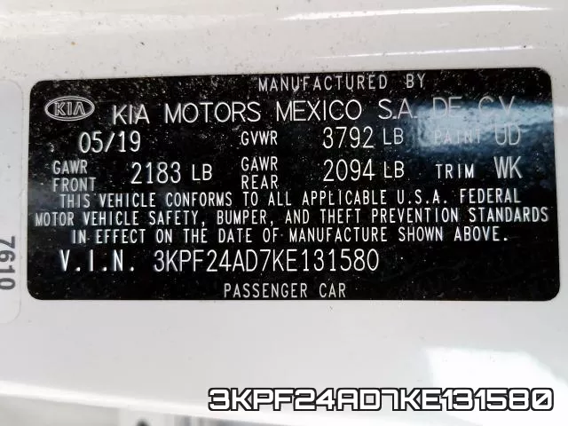 3KPF24AD7KE131580 фото 2