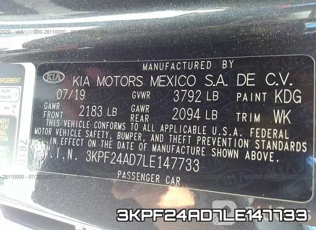 3KPF24AD7LE147733 фото 10