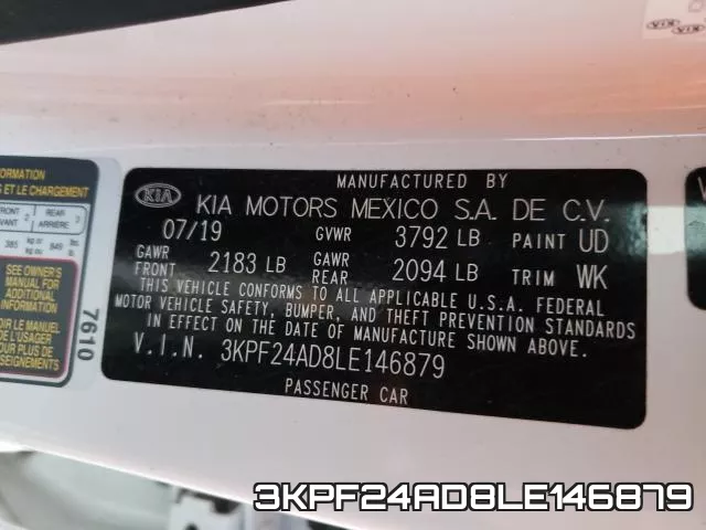 3KPF24AD8LE146879 фото 2