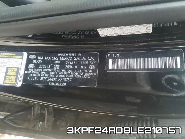 3KPF24AD8LE210757 фото 2