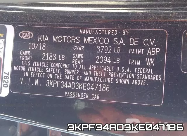 3KPF34AD3KE047186 фото 10